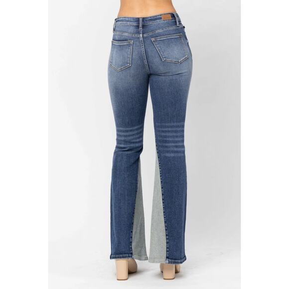 NWT Judy Blue Inseam Panel Flare Jeans Mid Rise Stretch Womens Size 11/30 - Picture 2 of 13